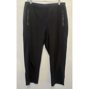 Chico’s Zenergy Black Stretch Ankle Pants Zip Pockets Size 1.5 (US 10)